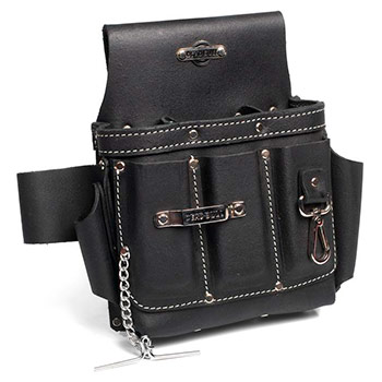 Сумка кожаная поясная без ремня с 9 отделениями премиум-серия «DEAD BULL» СК-9